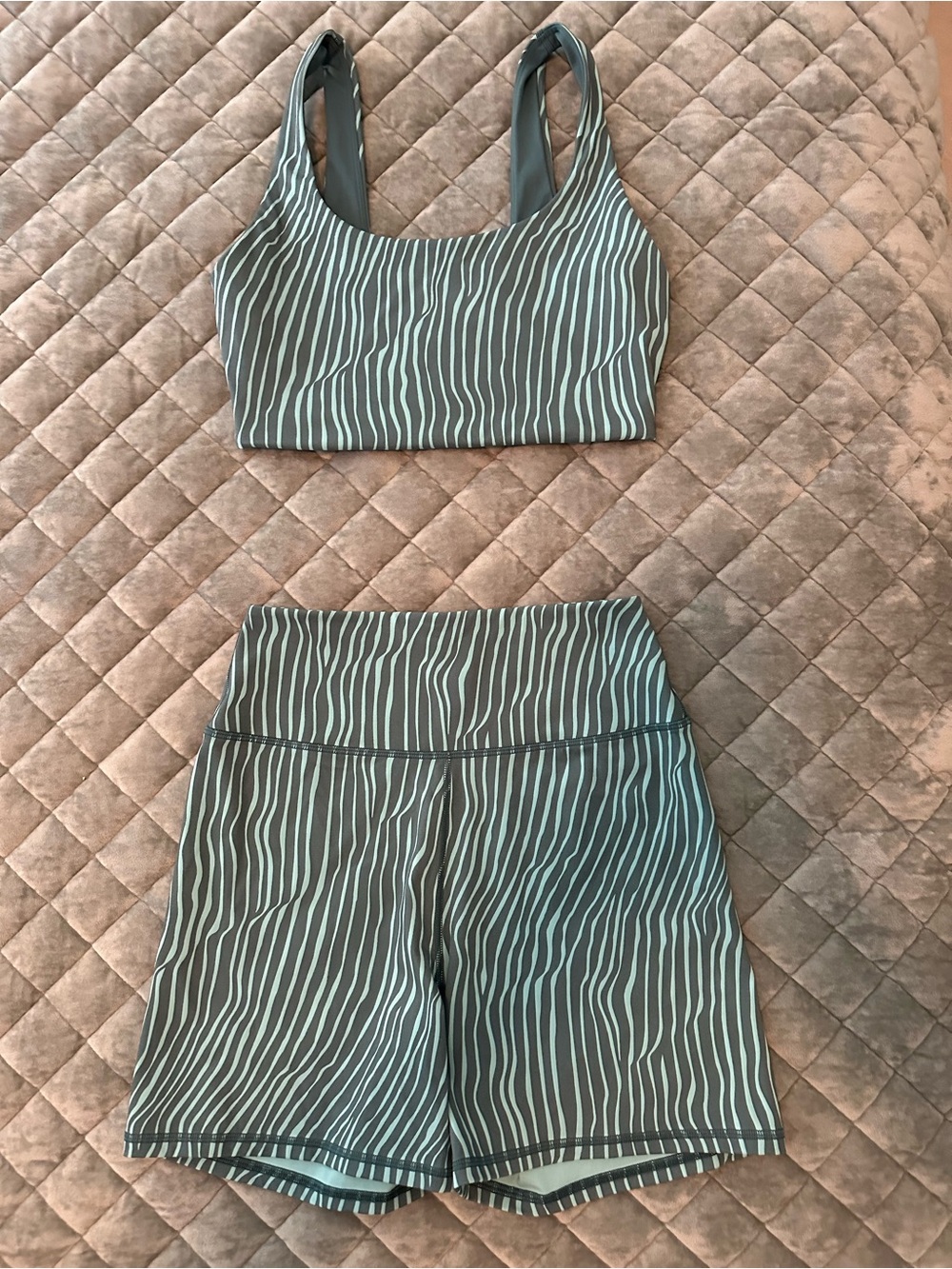 Spiritual Gangster Teal Wave Workout shorts - Picture 5 of 5